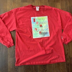 Vintage 2002 Ohio State Buckeyes Long Sleeve T-Shirt; Men’s XL; Jerzees